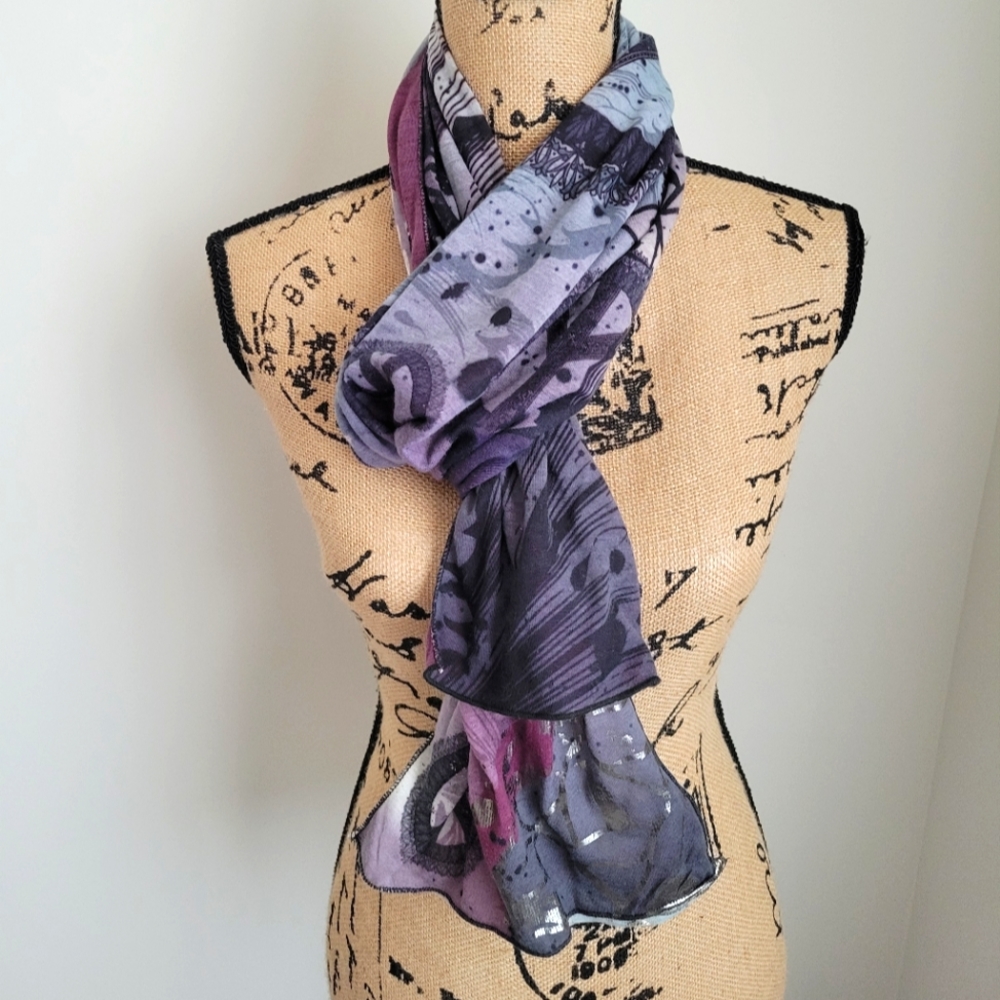 Guess Foil Stamp Peace Scarf